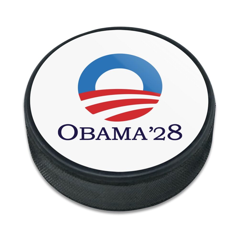 GRAPHICS & MORE Obama 2028 Circle Ice Hockey Puck