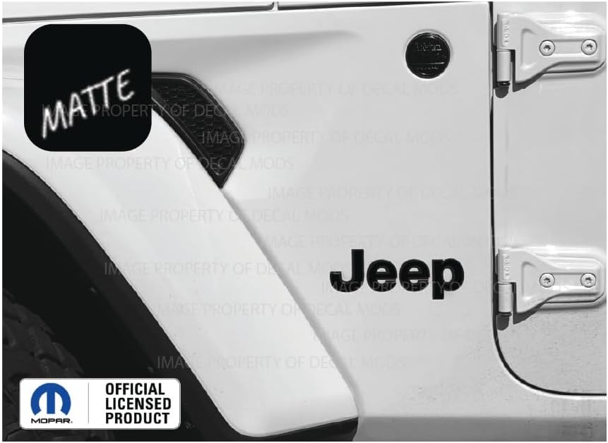 Decal Mods Fender Jeep Fender Flat Overlay Decal Graphic fits Jeep Wrangler JL/JT (2018-2024) (Set of 2) Black Matte CBM | SJ8Z3