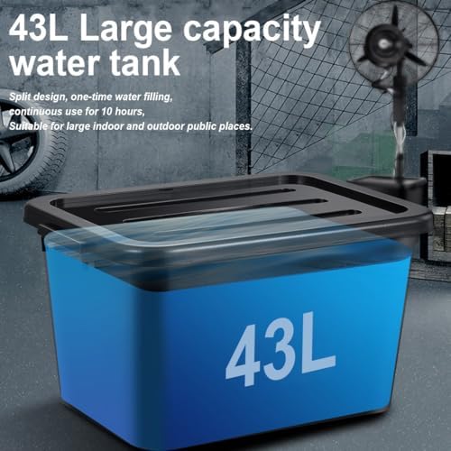 Industrial Misting Fan 30" - Outdoor Oscillating Pedestal Fan with Adjustable Mist, 3 Speed Settings, 380W for Commercial Use, Perfect for Patios & Events