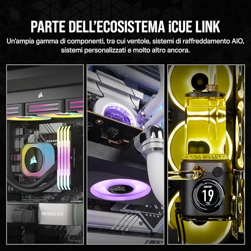 CORSAIR iCUE LINK QX120 RGB Cupola Magnetica da 120 mm Ventola - Nero - Sistema di raffreddamento - Immagine 6