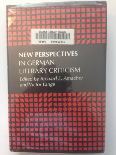 New Perspectives in German Literary Criticism: ... 069106380X Book Cover