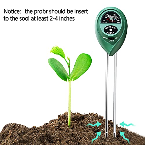 PH-vochtigheidsmeter, 3-in-1 pH-meter, licht/vocht/zuur, voor industrie/tuin/boerderijen, binnen of buiten - Image 4