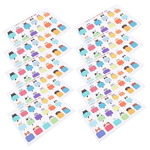 Tofficu 10 Sheets Bottle Label Labels Infant Bottles Cat Blank Name Stickers Name Tag Baby Cute Stationery
