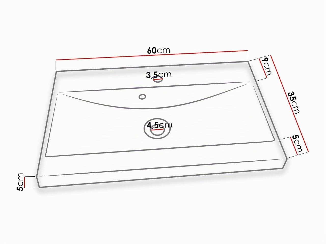 Udine II - Set di mobili da bagno con lavabo e sifone, bagno moderno, completo, con specchio, mobiletto per lavabo, armadietto alto, senza illuminazione, Bodega