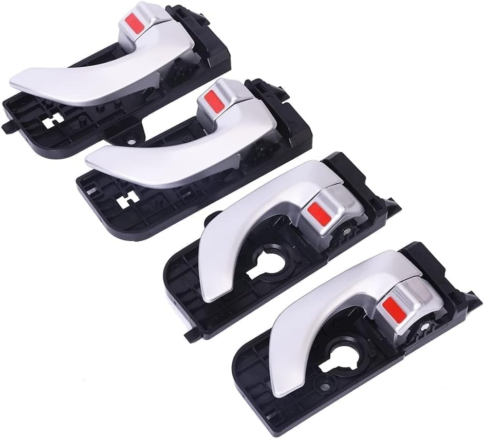 Cheriezing Interior Door Handle Inside Silver Lever Compatible with Hyundai Sonata 2005 2006 2007 2008 Front Rear Left Right Replaces# 82610-3K020, 82620-3K020, 83610-3K020, 83620-3K020 Set of 4