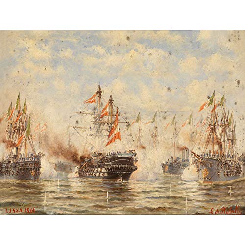 Wee Blue Coo Painting RUBELLI VON STURMFEST Battle of Lissa 12x16 Poster Art Print HP3448