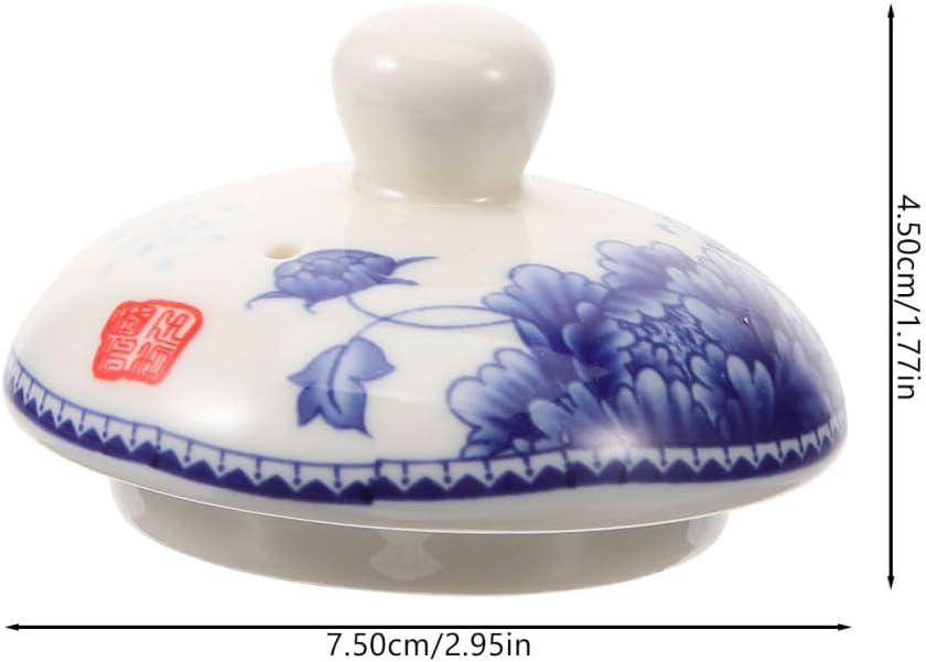 Ceramic Teapot Lid Replacement, 1 Piece Tea Kettle Cover for 2.95In Opening, Easy-to-Use Heat Resistant Teapot Parts, Food Safe Pottery Lid