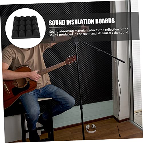 HEMOTON 12 piezas Paneles de Absorción Acústica de Alta Densidad, Material de Aislamiento Acústico para Estudio en Casa, KTV y Espacios de Grabación, Tableros Duraderos para Insonorización miniatura 5