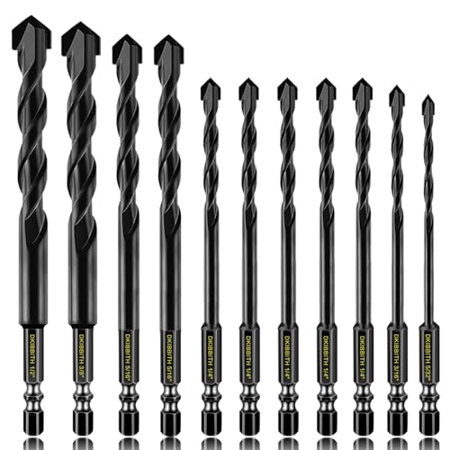 Dkibbith DKVIP-0046 11-Pc Masonry Drill Bits Carbide Concrete Drill Bit Set cover