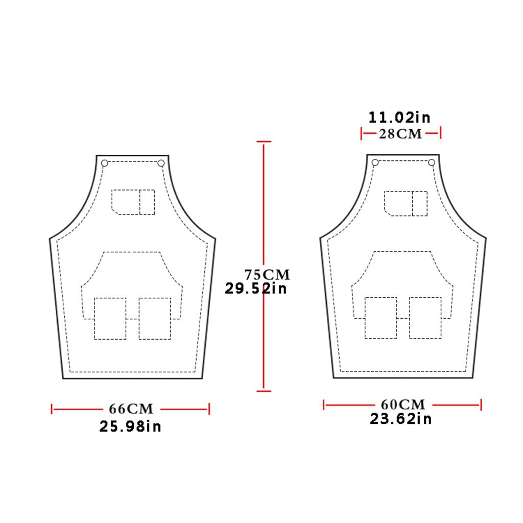 Server Aprons Barista Apron Cocina cocina delantal ajustable babero delantal cocinar delantal restaurante chef delantal hombres y mujeres amplia delantal Kitchen Aprons Chefs Appron (Color : Black)
