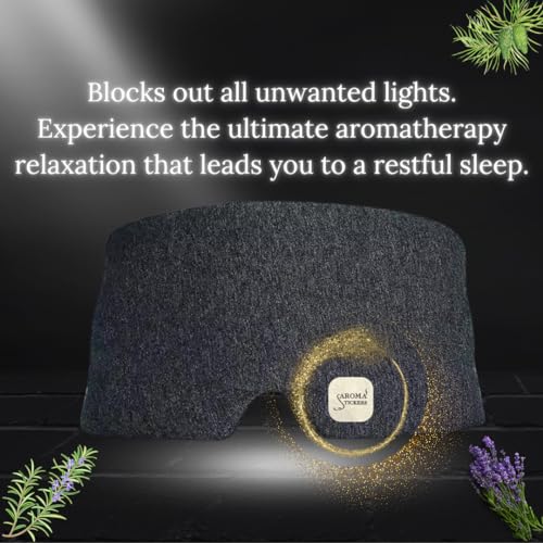 Cotton Eye Mask with AROMA STICKERS®︎ - Relax - Natural Essential Oil Scented - Aromatherapy Sticker Diffuser for Eye Mask - Lavender, Frankincense for Sleeping, with Gift Bag (Pack of 1,12 Stickers) - Image 4