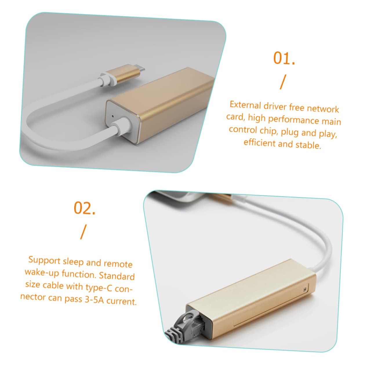 Operitacx 3 Pezzi Adattatore USB Ethernet Mbps Convertitore Gigabit per Laptop e Dispositivi Mobile Compatibile con Standard Mbps Design Compatto e Resistente Remoto Play