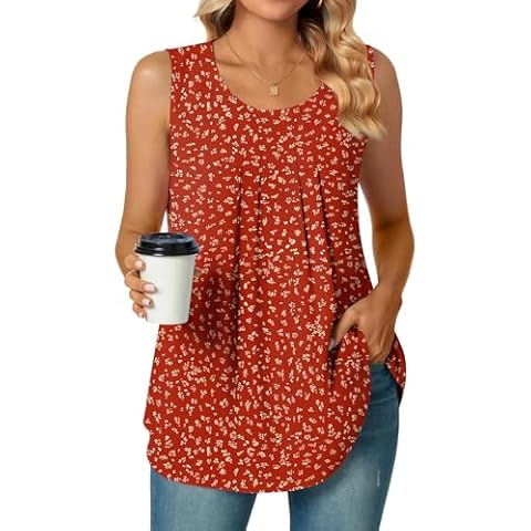 Bestbee Ladies Chiffon Sleeveless Tunic Tops Cover