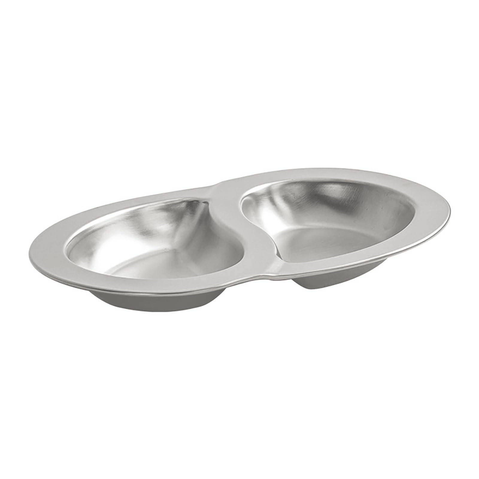 Stainless Steel Appetizer Plates With Two Grids Sushis Dipping Dinnerware Suitable For Kitchen And Restaurant Use