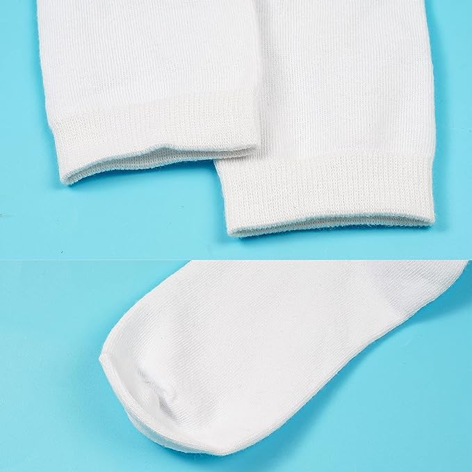 WKLOUYHE Unisex Kid's School Uniform Cotton Knee High Socks_Pack Of 06(White,15-16 Years) 1