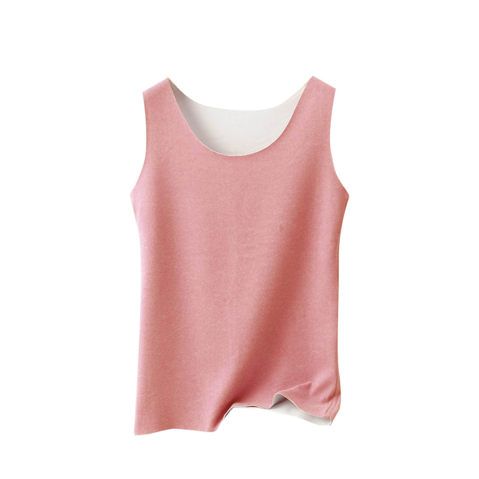 Thermal Tank Top for Women Fleece Lined Thermal Shirt Sleeveless Underwear Top Fleece Lined Camisole Base Layer Vest