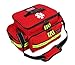 Lightning X Mid-Sized First Responder EMT Bag | LXMB25 | Fully Stocked w/ 240+ First Aid, EMS & Trauma Supplies - RED