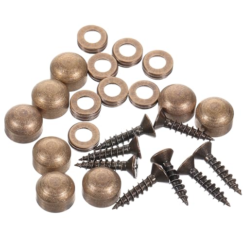 EXQUIMEUBLE Tornillos Decorativos con Tapa de Cobre Dorado Fáciles de Limpiar y Resistentes para Manualidades y Acrílico Ideales para Armarios y Decoraciones de Pared