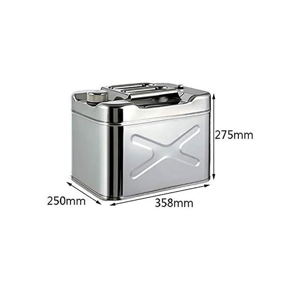 Tanica per Benzina Tanica per Carburante Serbatoio del gas da 20 l, 25 l, 30 l, tanica for benzina in acciaio inossidabile 304, serbatoio di stoccaggio del carburante portatile, con tubo flessibile, f