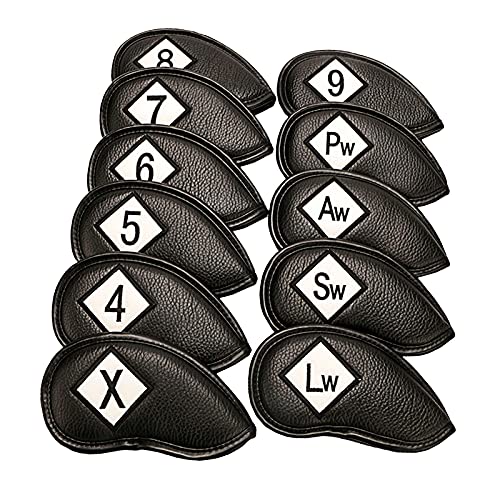 Housses pour tête de club de golf en cuir synthétique de qualité supérieure, doublure épaisse