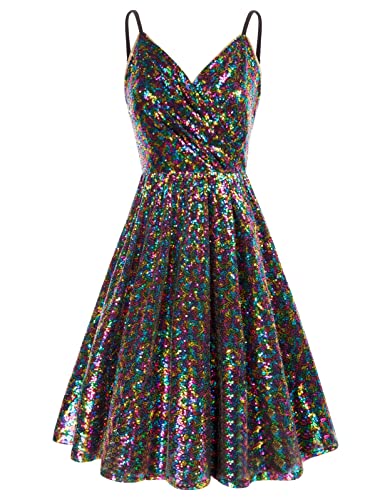 GRACE KARIN 50s Kleid Rockabilly ärmellos Partykleid Damen Vintage Kleider...