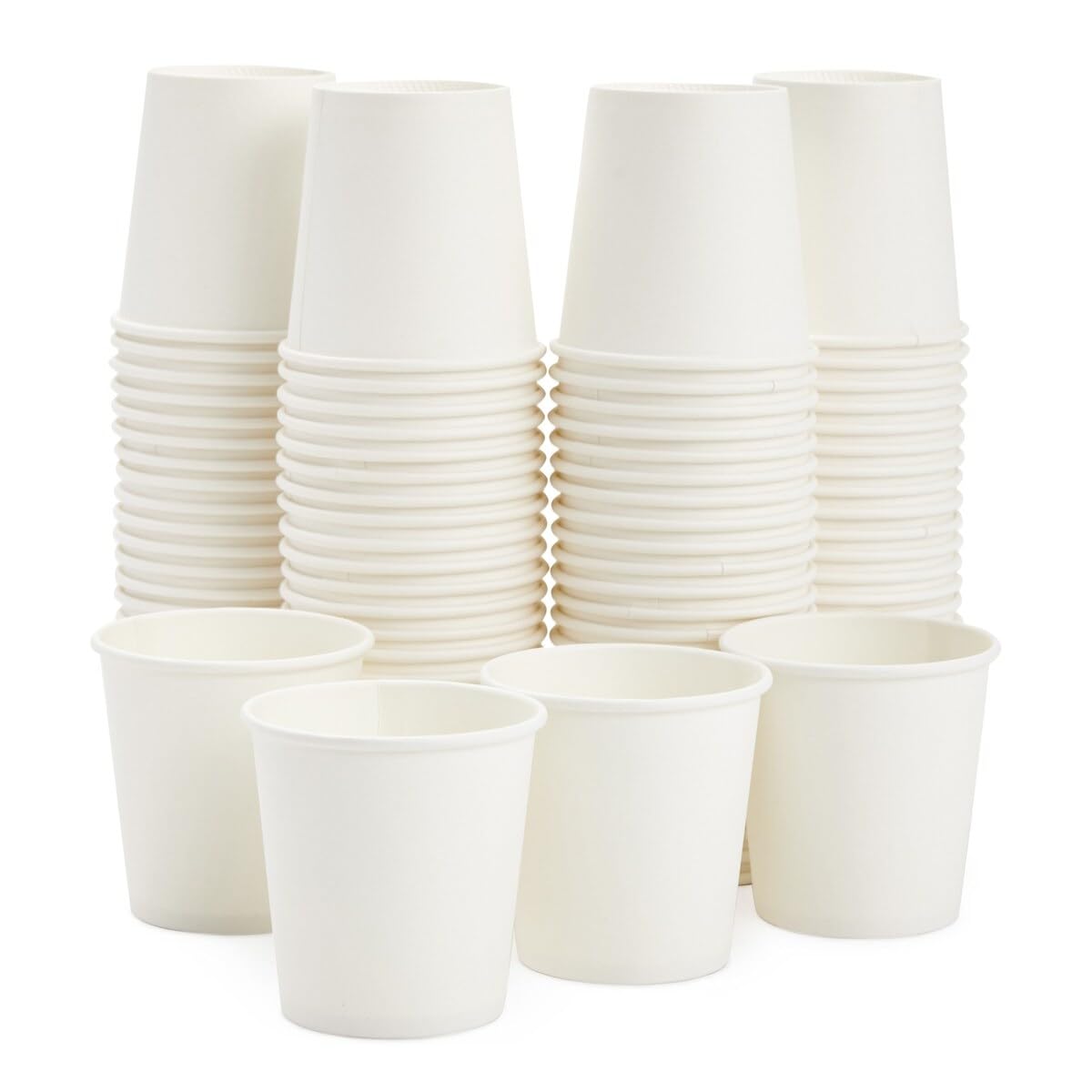 PLATANUS Bicchieri di carta bianchi 360 ml (12 oz) - Ø 70 mm, qualità 280 g/m² per bevande calde e fredde, usa e getta (360 ml (12 oz), 1000 unità)