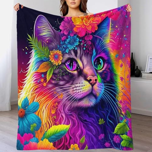 Couverture chat douce housse de canapé microfibre luxe lit double
