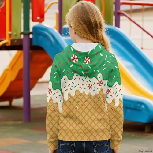 Image of Coloranimal Unisex Girls and Boys Long Sleeve Hoodies Hoody Athletic Pullover Sweatshirts Tops Age 6-16year
