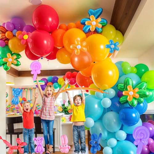 Mcpinky HMC0413 100Pcs 260Q Long Balloons,Rainbow Twisting Balloons Thicken Latex Animal Balloons thumb #1