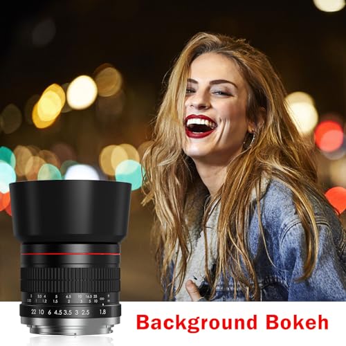 Image of 85mm f1.8 Portrait Lens - E Mount Lens for Sony, Medium Telephoto Camera Lenses Manual for Sony A7R A7S A7 A6500 A6400 A6300 A6000 A5100 A5000 NEX-7 NEX-6 NEX-5T NEX-5R etc