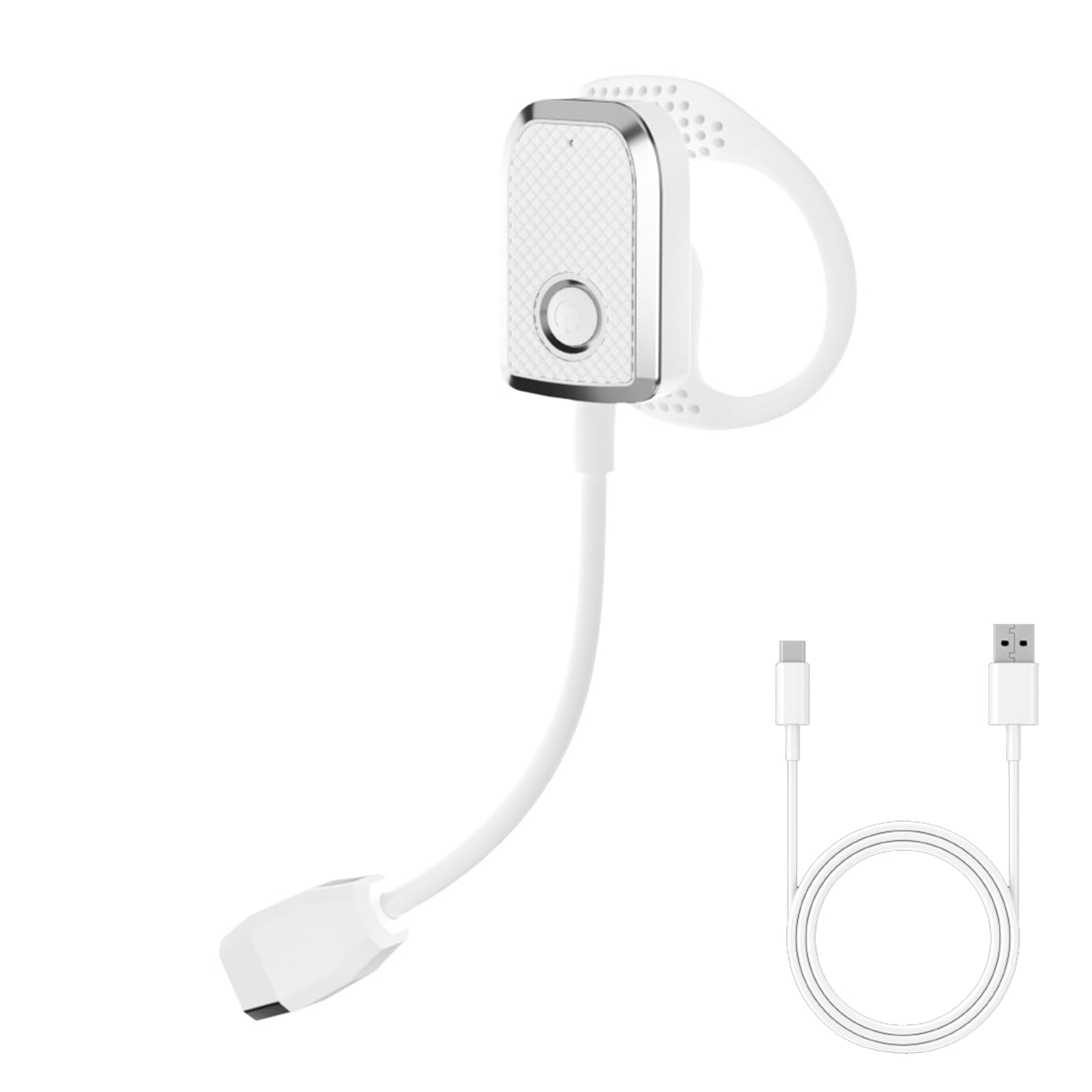 Ear-Wearing Reading Light,Portable USB Rechargeable Book Light,3 Color Temperatures &amp; Stepless Dimming Brightness,Hands-Free Book Light for Reading in Bed, Knitting, Repairing, Bookworms Gifts (White)