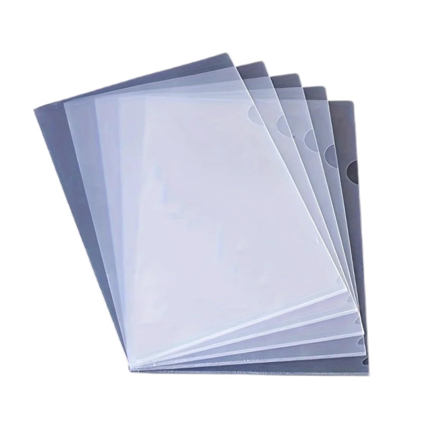Cartelline Trasparenti Cartelle in plastica a forma di L impermeabili in PVC da 50 confezioni, porta documenti A4 e buste rettangolari for l'archiviazione in ufficio