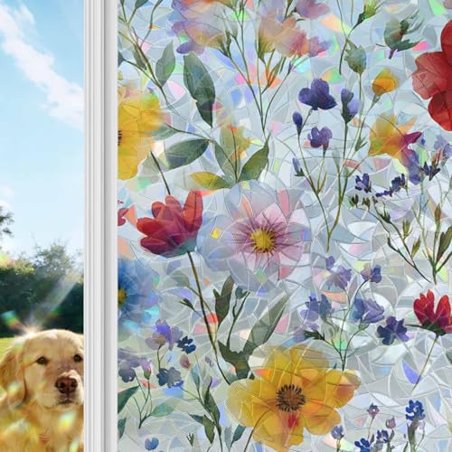 Película decorativa arcoíris para ventanas 19.6" x 39.3" (2 pcs) miniatura 1