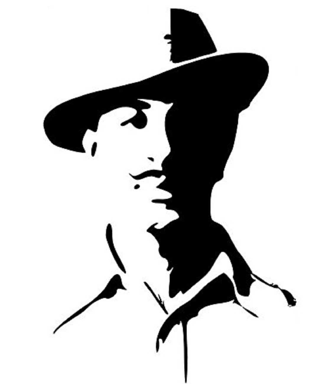Fusion Vinyl Bhagat Singh Car Sticker, 14 x 10 cm, Black-image-6