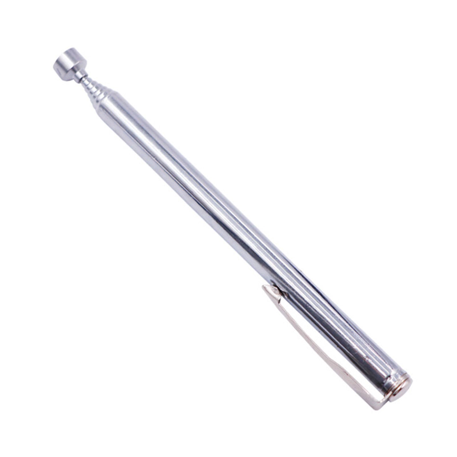 Herramienta de Recogida Magnética, Potente Varilla de Succión de Metal, Herramienta de Recogida con Imán, Herramienta de Recogida Telescópica Magnética para Construcción de Mantenimiento(Plata)