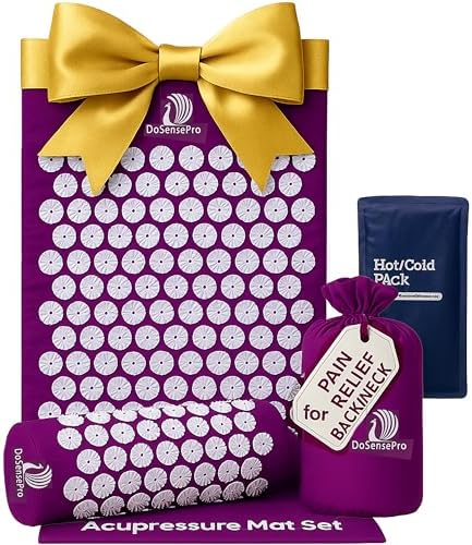 Acupressure Mat & Pillow Set - Acupressure Therapy for Back and N...