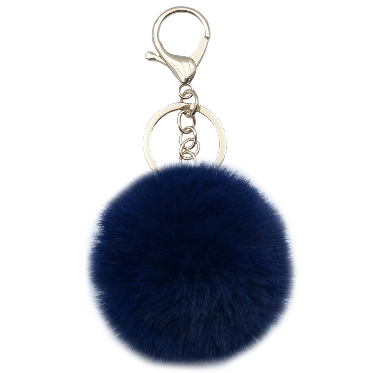 Pom Pom Keychain Faux Fur Ball Keychains Fluffy Keyring Tote Pendant Car Bag Soft Plush Charm