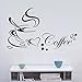 Produktbild BLOUR Kaffeetasse mit Herz Vinyl Zitat Restaurant Küche abnehmbare Wandaufkleber DIY Home Decor Wandkunst Drop Shipping