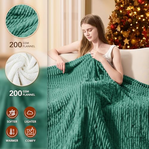 Image of Homemate Electric Heated Blanket King Size - 100 inchx90 inch Heating Blanket King Size Dual Control 1 /2 /4 /6 /8 Hours Auto-Off 10 Heat Level Over-Heat Protection Soft Flannel Sherpa ETL Certification