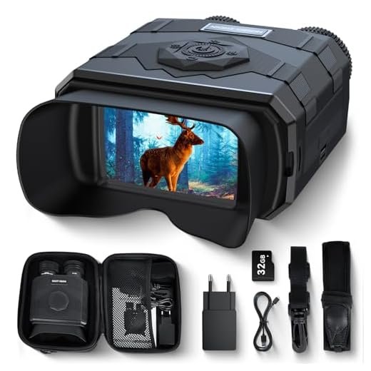 Anyork Rechargeable Night Vision Goggles - 1080P Night Vision Binoculars for Adults, 3.5'' Large Screen Binoculars can Save Photo and Video with 32GB Memory Card