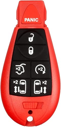 Miniatura 1 de 1 llavero rojo sin llave con 7 botones de arranque remoto para automóvil Fobik Shell / CASE M3N5WY783X, IYZC01C para Town Country Volkswagen Routan