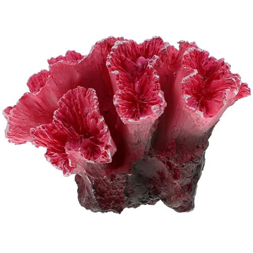Image of Ipetboom 2pcs Artificial Reef Coral Aquarium Decorations, Red Fish Tank Ornaments, Home Tank Decor Coral for Aquarium Landscape, 2.8x2 Inch