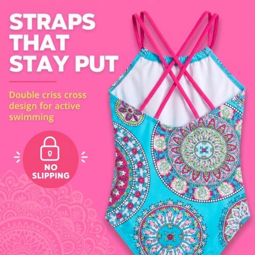 Image of Kanu Surf Girls Jasmine Beach Sport Halter One Piece Swimsuit