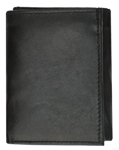 MARSHAL Genuine Leather Trifold Lambskin Wallet with Center Id Window2