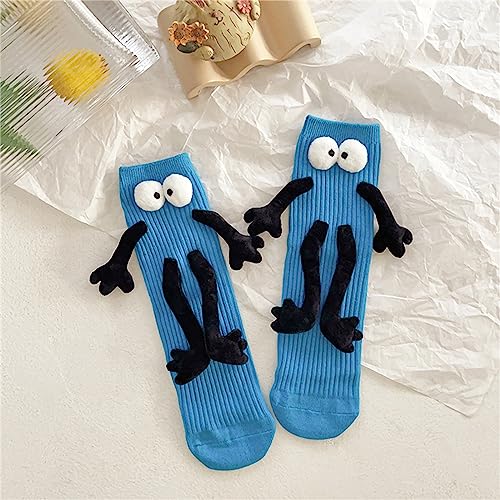 Karwuiio Boys Girls Funny Magnet Socks Holding Hands Soft Mid-Tube Socks for Toddlers and Kids2