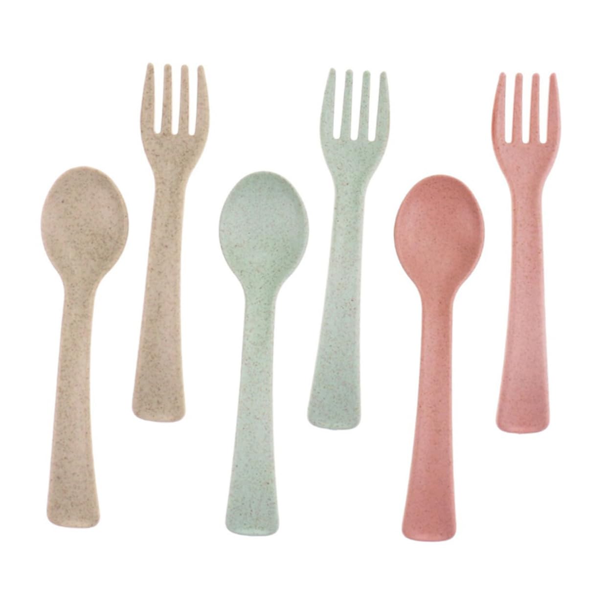 BESTonZON 1 Set 6 Pcs Children Tableware Tableware Wheat Fiber Flatware - Friendly Dinnerware