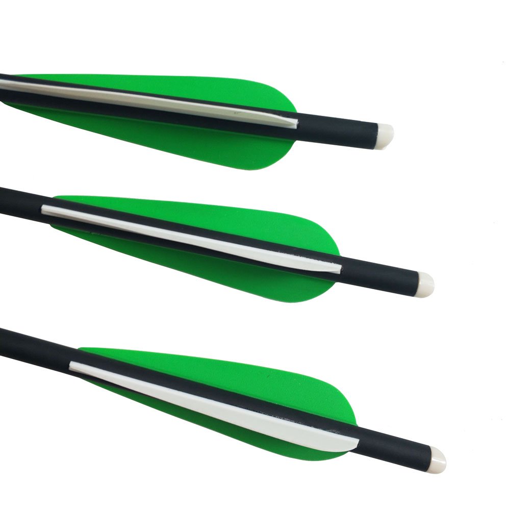 SHARROW 12pcs Flèches d'arbalète en Carbone 16 Pouces 17 Pouces Boulons d'arbalète avec Pointe de Flèche de Lame(16 inch)