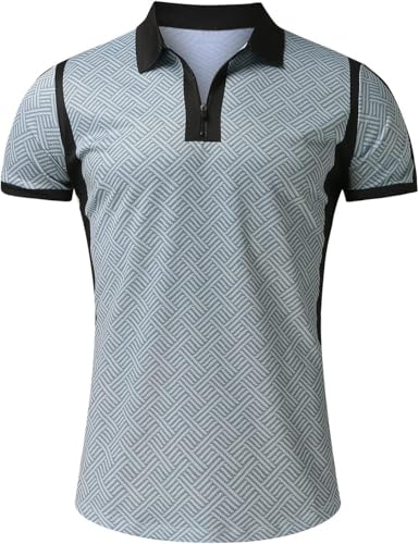 Men's Short Sets Outfits 2 Piece Summer Tracksuit Short Sleeve Zip Polo Shirt and Shorts Set Casual Beach Outfits4