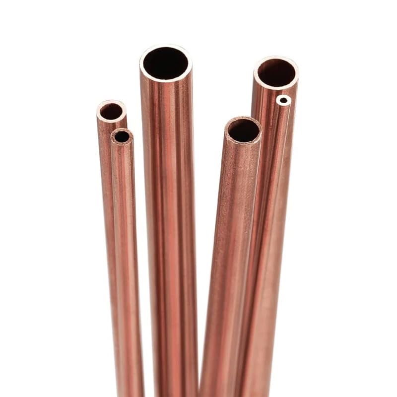 Copper Round Tube, OD 6mm 10mm ID 4mm 8mm Copper Refrigeration ACR Tubing, Length 20inch Straight Copper Tubing 1pc(8 x 5mm)