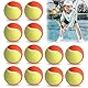 Erzekrim Tennisbälle Tennisball Anfänger Stage 3 Balls Sports Training Tennis Tennisbäll Kinder 12 Stück,mit Tragetasche,für Tennis Unterricht,Ballmaschinen und Hundespaziergänge (Orange Gelb)